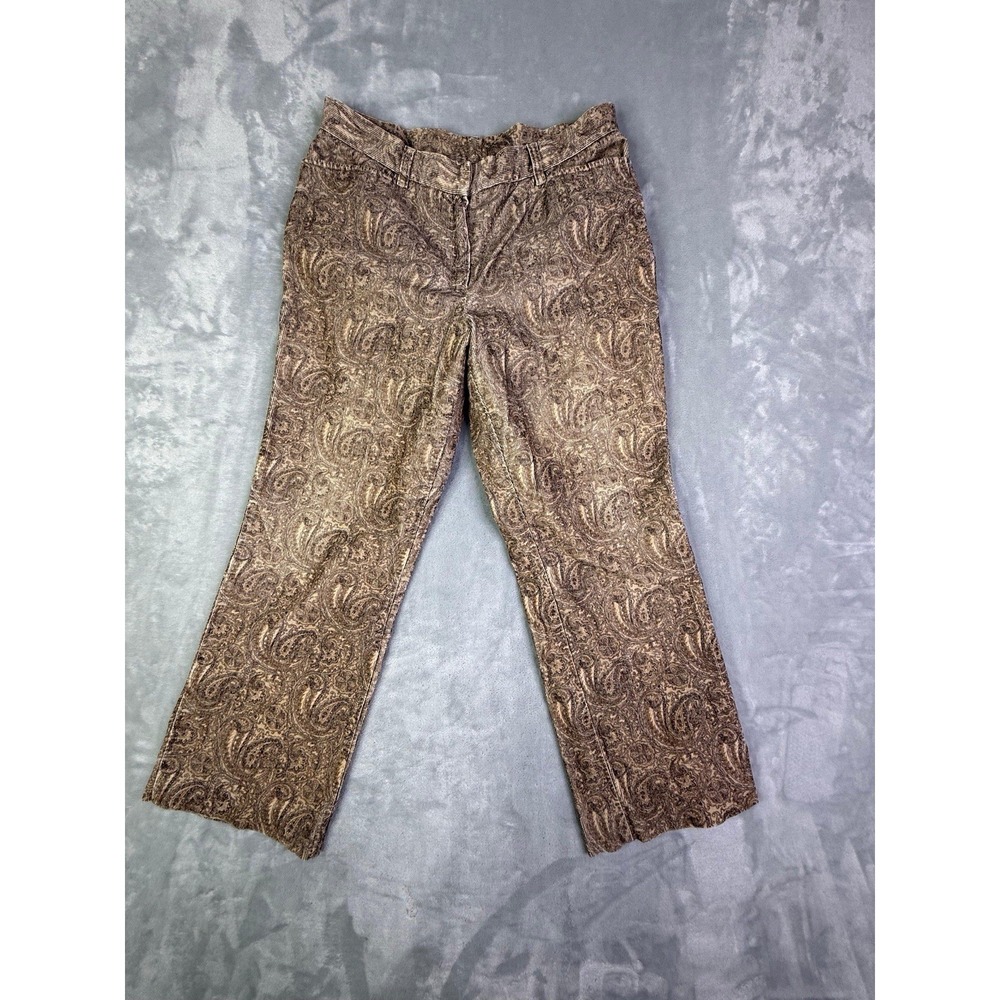 Jones New York Signature Petite Corduroy Pants Women's Size 14 Brown